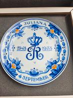 Delfts Blauw Herdenkingsbord Juliana 1948-1973, Antiek en Kunst, Antiek | Wandborden en Tegels, Ophalen of Verzenden