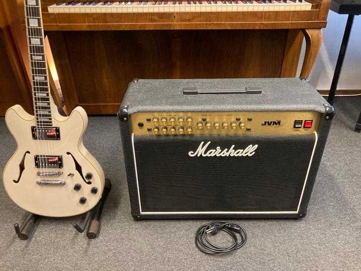 Marshall JVM205C 50W 2 kanaals buizencombo + controller, Muziek en Instrumenten, Versterkers | Bas en Gitaar, Gebruikt, Gitaar