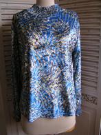 zachte velours blouse maat L nr CC 1366, Verzenden, Zo goed als nieuw, Blauw
