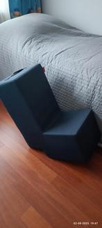 Lümmel / lummel design stoel / tafeltje, donkerblauw, Huis en Inrichting, Stoelen, Ophalen of Verzenden, Gebruikt, Blauw, Eén