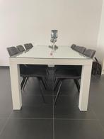 Witte Eettafel 220x110cm (Luxury van Goossens), Huis en Inrichting, Tafels | Eettafels, Ophalen, Gebruikt, 100 tot 150 cm, 200 cm of meer