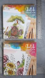 sketch colouring book 2 stuks, Hobby en Vrije tijd, Tekenen, Ophalen of Verzenden, Nieuw, Papier, Schets- of Tekenboek