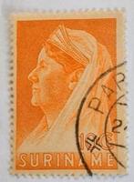 Suriname 1936- NVPH 167 - Wilhelmina met sluier, Postzegels en Munten, Postzegels | Suriname, Ophalen of Verzenden, Gestempeld