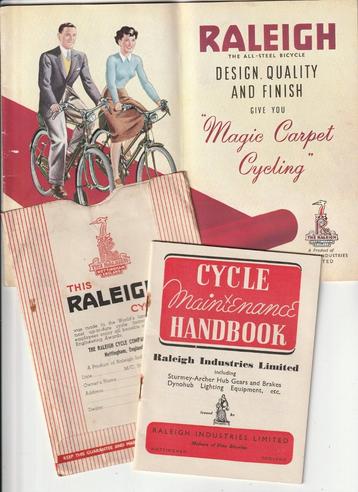 Raleigh bicycle fiets catalogus + handleiding handbook  beschikbaar voor biedingen