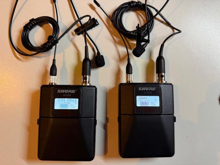 2x SHURE ULXD1 K51 Wireless Transmitter + MX150B MIC, Muziek en Instrumenten, Microfoons, Zo goed als nieuw, Overige typen, Draadloos