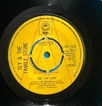 Sly & the Family Stone - Time for Livin’ 7” UK 1974 promo beschikbaar voor biedingen