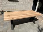 Eiken boomstam tafel, Ophalen, Eikenhout, 200 cm of meer, 50 tot 100 cm