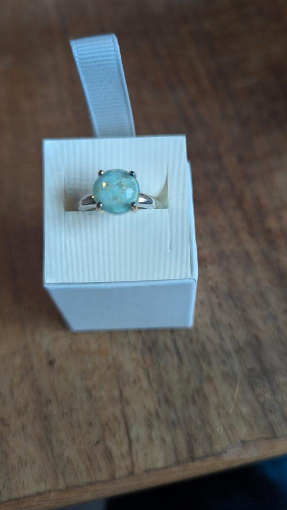 ongedragen Ti Sento Ring, met groene steen, Sieraden, Tassen en Uiterlijk, Ringen, Nieuw, Dame, 17 tot 18, Zilver, Zilver, Ophalen of Verzenden
