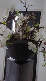 Te koop grote beton schaal / wit bloem / tak en zuil, Huis en Inrichting, Woonaccessoires | Zuilen en Pilaren, Ophalen of Verzenden