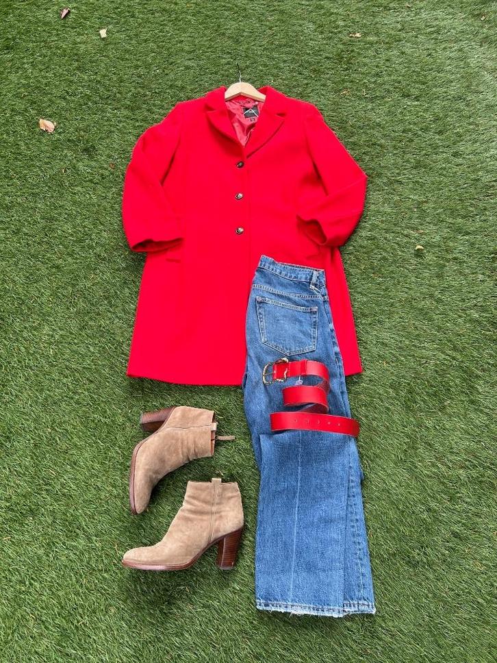 WEEKEND MAX MARA jas wol rood €100- TIEN concepts Instagram, Kleding | Dames, Jassen | Winter, Gedragen, Maat 38/40 (M), Rood