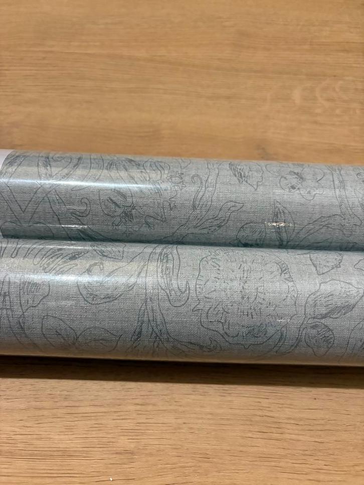 Twee rollen vliesbehang sea green vt-wonen, Huis en Inrichting, Stoffering | Behang, Grijs, minder dan 10 m², Ophalen of Verzenden