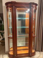 Gebogen vitrinekast (Empire stijl), Ophalen, Kersenhout, 100 tot 150 cm, 200 cm of meer