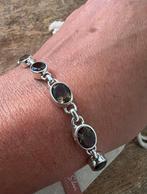 Zilveren armband met smokey topaz geslepen stenen nieuw, Ophalen of Verzenden, Nieuw, Zilver