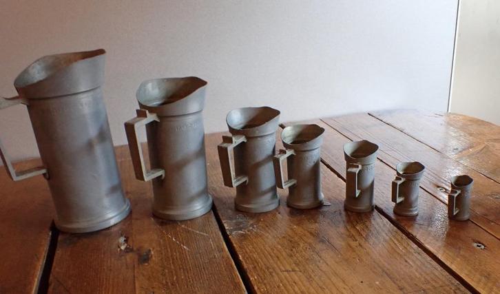tinnen kannen set, Antiek en Kunst, Antiek | Tin, Ophalen of Verzenden