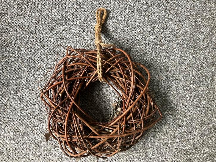 Mooie Wilgenhouten Krans - 45cm, Huis en Inrichting, Woonaccessoires | Kransen, Zo goed als nieuw, Ophalen of Verzenden