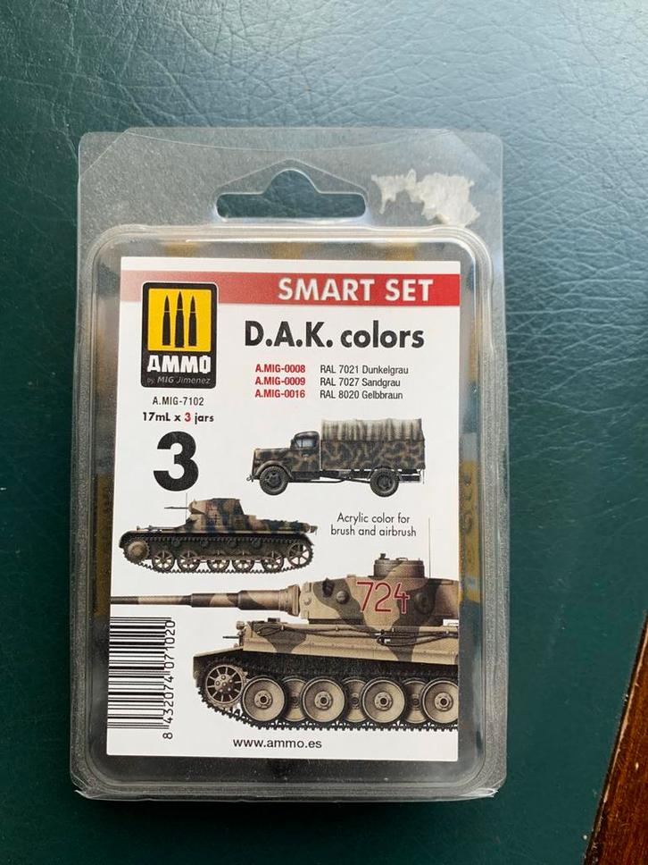 Nieuwe Ammo by Mig Jimenez D.A.K. Colors Smart Set, Hobby en Vrije tijd, Modelbouw | Auto's en Voertuigen, Nieuw, Overige typen