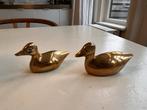 Twee messing eenden beeldjes, Antiek en Kunst, Ophalen