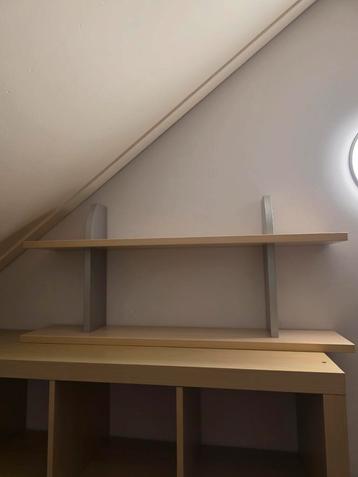 Boekenplank grijs/eiken, 107x20x50cm, z.g.a.n. beschikbaar voor biedingen
