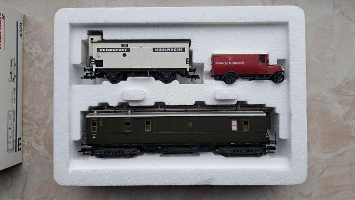 Märklin 4329 Wagenset Reichspost Epoche II, Hobby en Vrije tijd, Modeltreinen | H0, Zo goed als nieuw, Wagon, Wisselstroom, Märklin