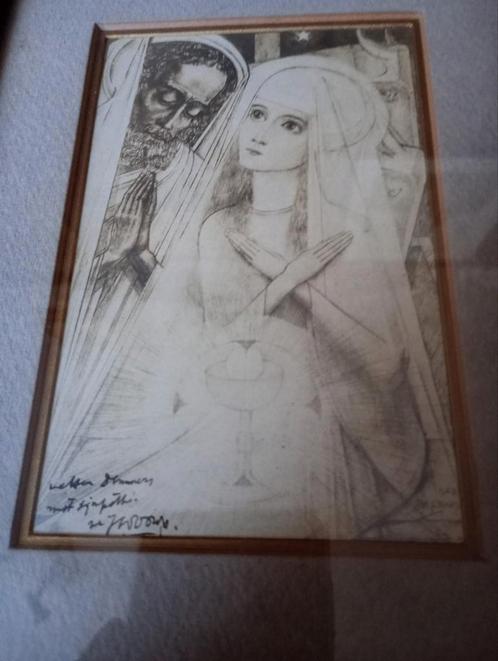 Jan Toorop gesigneerde foto, Antiek en Kunst, Kunst | Tekeningen en Foto's, Ophalen