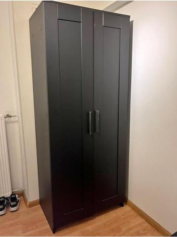 2x Brimnes 2 deurs wardrobe kledingkast Ikea zwart ZGAN!! beschikbaar voor biedingen