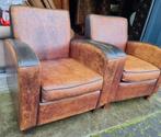 2 schapenleren fauteuils robuust / klassiek + BEZORGING, Gebruikt, ., Klassiek, Ophalen of Verzenden
