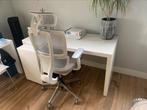 Malm bureau IKEA wit 151 x 65 cm, Huis en Inrichting, Zo goed als nieuw, Ophalen, Bureau