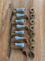 Porseleinen/koper klinken, Ophalen of Verzenden, Gebruikt, Koper of Messing, Klink of Kruk