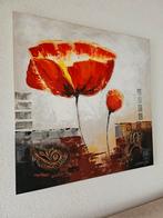 Schilderij - abstracte bloem - 80x80 cm, Ophalen