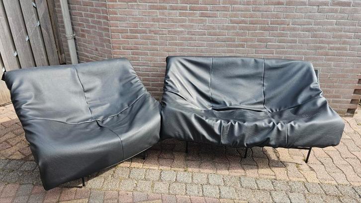 Gerard van den berg / montis bank en fauteuil, Huis en Inrichting, Fauteuils, Gebruikt, 75 tot 100 cm, Ophalen