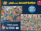 Jan van Haasteren -2x1000 st - Kerstfabriek/Oud en Nieuwjaar, Ophalen, 500 t/m 1500 stukjes, Zo goed als nieuw