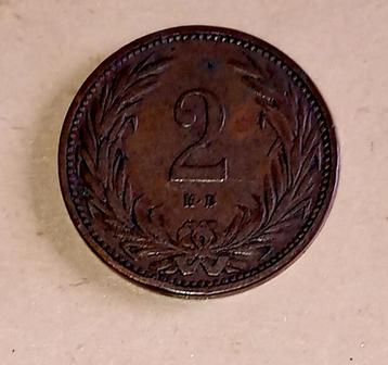 Oude Hongaarse 2 Fillér Munt - 1906 beschikbaar voor biedingen