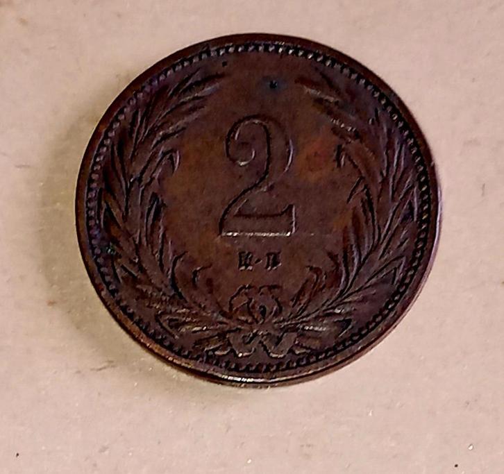 Oude Hongaarse 2 Fillér Munt - 1906, Postzegels en Munten, Munten | Nederland, Losse munt, Overige waardes, Ophalen of Verzenden