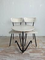 Vintage Kuperus Almelo Tafel + Stoelen | Mid-Century Design, Ophalen, Gebruikt, Twee, Wit