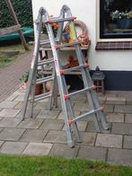 Waku ladder 4X5, Doe-het-zelf en Verbouw, Ladders en Trappen, Ophalen, Gebruikt, Trap, Opvouwbaar of Inschuifbaar