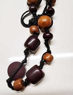 vintage amber lucite lange ketting, Sieraden, Tassen en Uiterlijk, Ophalen of Verzenden, Zo goed als nieuw, Overige materialen