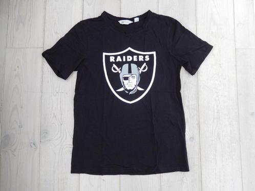 * 1x gedragen H&M NFL Raiders zwart shirt -maat 170 *, Kinderen en Baby's, Kinderkleding | Maat 170, Nieuw, Jongen of Meisje, Shirt of Longsleeve