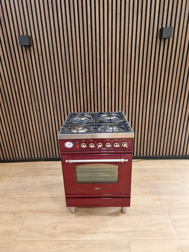 Prachtige Bordeaux rode Boretti Fornuis (Gratis bezorgen), Witgoed en Apparatuur, Fornuizen, Zo goed als nieuw, Vrijstaand, Gas