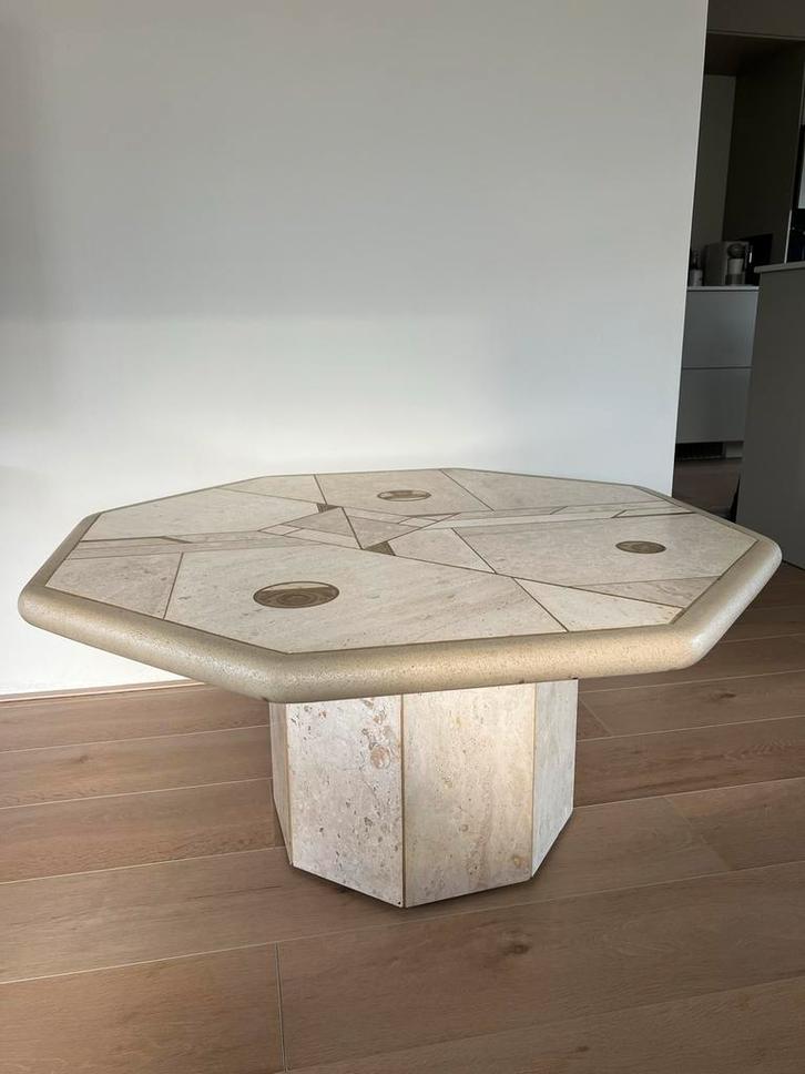 Zeldzame 8-hoekige salontafel Fedam, Huis en Inrichting, Tafels | Salontafels, Minder dan 50 cm, 100 tot 150 cm, 100 tot 150 cm