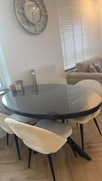 Eettafel ovaal inclusief glas, Huis en Inrichting, Tafels | Eettafels, 200 cm of meer, Vijf personen of meer, Ovaal, 50 tot 100 cm