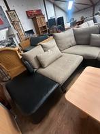 Natuzzi Hoekbank - Leder & Stof - Zeer Goede Staat!, Ophalen, 100 tot 125 cm, Design, Hoekbank