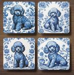 Toypoedel Delfts Blauw onderzetters met houder, Ophalen of Verzenden, Nieuw, Glas of Kopje