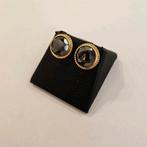Vintage 14 karaats gouden oorstekers met Hematiet geelgoud, Ophalen of Verzenden, Zo goed als nieuw, Met edelsteen, Knopjes of Stekers