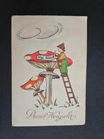 Oude Duitse nieuwjaarskaart - Paddenstoel, Verzenden, 1920 tot 1940, Duitsland