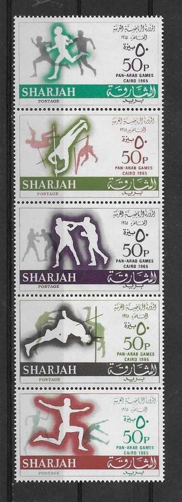 Sharjah Michel Fünferstreifen 193-197 postfris beschikbaar voor biedingen