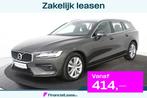 Volvo V60 2.0 B3 Momentum Geartronic *1ste Eigenaar*Leer*Nav, Auto's, Volvo, Automaat, 15 km/l, Zwart, 4 cilinders