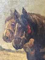 Schilderij Fons Verstraeten Ploegende Paarden, Ophalen