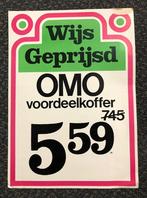 Winkel reclame poster OMO wasmiddel seventies jaren '70 Oud, Verzamelen, Ophalen of Verzenden, Gebruikt, Reclamebord