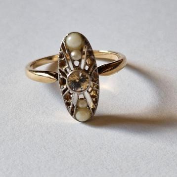 14 karaats gouden antieke ring beschikbaar voor biedingen