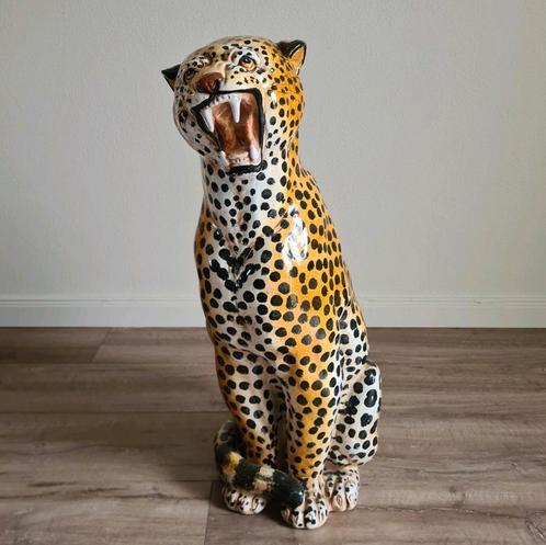 Vintage keramieke porseleinen panter leopard tijger italy, Verzamelen, Retro, Huis en Inrichting, Ophalen of Verzenden